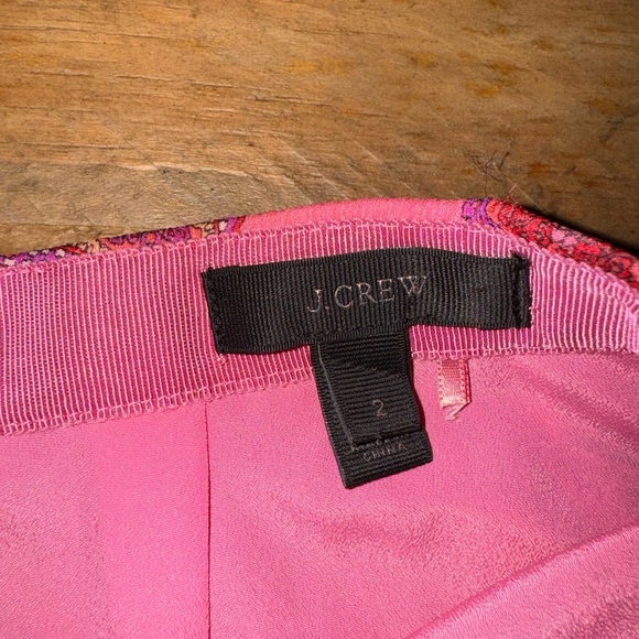 J. Crew 100% Silk Double Pleated Skirt Paisley - Picture 3 of 4